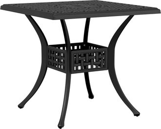 vidaXL Mesa De Jard&iacute;n Aluminio Fundido Negro 80x80x75 Cm Vidaxl