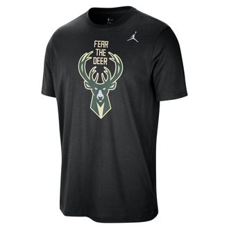 Nike Mens Milwaukee Bucks Essential Jordan Statement T-Shirt in Black | IM8832-010