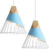 OEM L&aacute;mpara Colgante De Madera De Estilo N&oacute;rdico Moderno Y Minimalista, Ara&ntilde;a De Hierro Vintage Creativa, Casquillo E27, Altura Regulable, Ideal Para Dorm