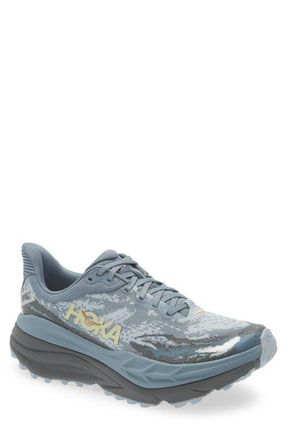 Hoka One One Stinson ATR 7 Trail Running Shoe in Slate Blue /Asphalt Grey at Nordstrom, Size 8.5