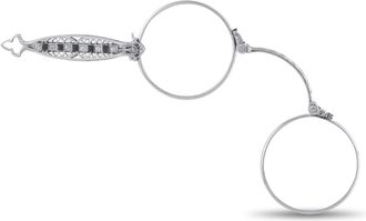 Luxury Bazaar Platinum 0.45ct Diamond and Onyx Art Deco Lorgnette MF06-062426