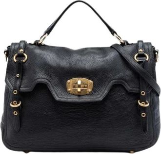 Miu Miu Pre-owned Handbags, female, Black, Size: ONE SIZE Pre-owned Satchel