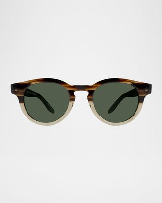 Barton Perreira Men & apos;s Oxford Acetate Round Sunglasses
