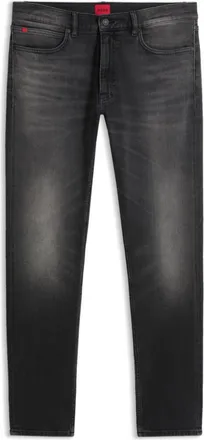 HUGO BOSS Slim-fit jeans in washed black stretch denim