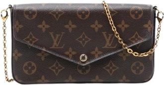 Louis Vuitton Pre-owned Cross Body Bags, female, Brown, Size: ONE SIZE Pre-owned Pochette Felicie Crossbody Bag
