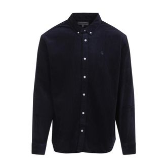 Carhartt Work in Progress Carhartt Wip, Casual Shirts, male, Blue, Size: XL Madison Cord Shirt