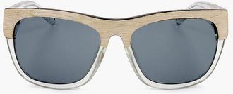 Linda Farrow PHILLIP LIM Wayfarer Sunglasses with Wood Effect Detail size Unica