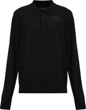 Canada Goose Petitot Gebreide Polo met Lange Mouwen - Heren - Polos - Zwart - L - Wol - Tops