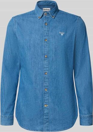Barbour Slim Fit Jeanshemd aus reiner Baumwolle in Jeansblau, Gr&ouml;&szlig;e XXXL