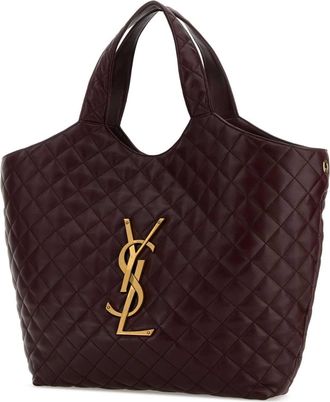 Saint Laurent Womens Icare Tote Purple Lamb