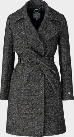 Soia & Kyo Fabianne-H Wool Houndstooth Trench Coat