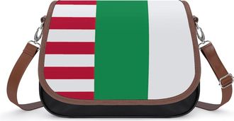Generic US And Italy Flag Small Womens Crossbody Bags Shoulder Handbag with Adjustable Strap for Travel