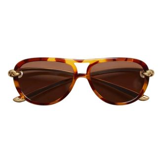 Bottega Veneta Accessoires, Dames, Bruin, ONE Size, Aviator Knot Zonnebril