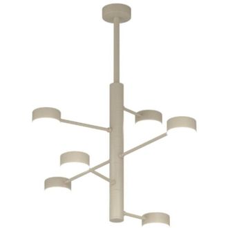Top-Light Lampadario moderno top light octopus 1227 6 gx53 led orientabile metallo, finitura metallo sabbia