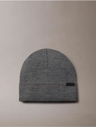 Calvin Klein Mens Birdseye Cuff Hat - Green