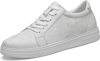 Generic ZBDP Sneakers Man Elevator Shoes Height Increase Insoles 6CM Sports Lift Plus Size 35-47 White