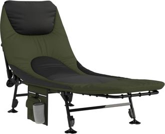 vidaXL Vidaxl - Tumbona De Pesca Con Patas Para Barro Ajustable Plegable Verde