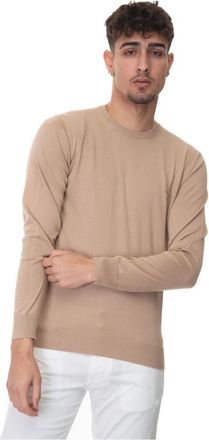 Harmont & Blaine Pullover met ronde hals - Heren - Ronde hals truien - Beige - 4XL - Katoen - Truien & Vesten