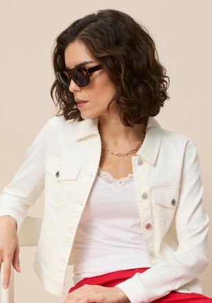 Laura Scott Sonnenbrille LAURA SCOTT mit goldfarbenen Metalldetail am B&uuml;gelansatz, Damen, braun, gemustert, leicht durchscheinend, leicht transparent, Sonnenbrill