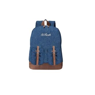 MC2 Saint Barth Backpacks, female, Blue, Size: ONE SIZE Cody Denim Backpack
