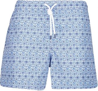 Fedeli Bloemen zwembroek Lichtgewicht Snel drogend - Heren - Strandmode - Blauw - 2XL - Polyester - Badmode