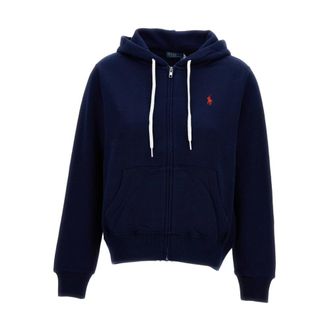 Polo Ralph Lauren FZ Long Sleeve Sweatshirt - Dames - Vesten met rits - Blauw - M - Hoodies & sweatvesten
