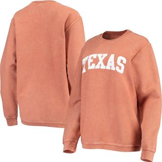 Pressbox Womens Pressbox Texas Orange Texas Longhorns Comfy Cord Vintage Wash Basic Arch Pullover Sweatshirt in Burnt Orange at Nordstrom, Size Xx-Large