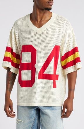 Diet Starts Monday 84 Mesh Appliqué Cotton Graphic Jersey in Cream at Nordstrom, Size Small