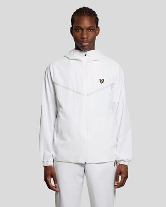 Lyle & Scott Mens Sports Stripe Track Jacket - White - Size X-Small
