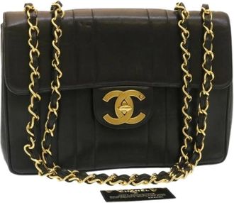 Chanel Pre-owned Vintage Schoudertas - Dames - Vintage Schoudertas - Zwart - ONE Size - Leer - Vintage
