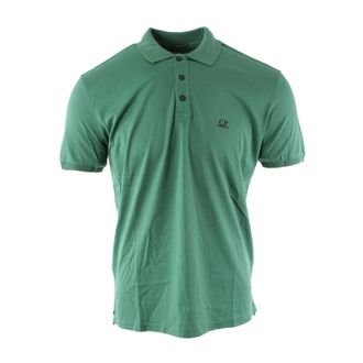 C.P. Company Polo Shirts, male, Green, Size: M Mercerized Polo