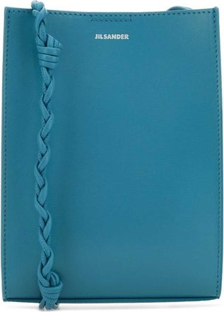 Jil Sander Turquoise Leather Small Tangle Shoulder Bag