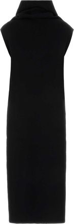 Alaia Womens Cashmere-Wool Blend Tunic Black Tunics
