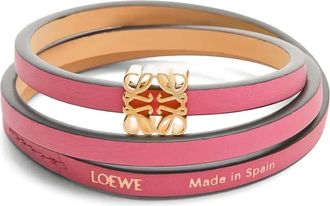 Loewe Twist leather bracelet - Pink