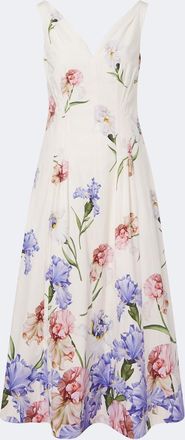 Oscar De La Renta Floral cotton poplin cocktail dress