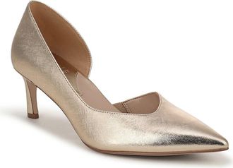 Naturalizer Faith Half dOrsay Pointed Toe Pump in Light Champagne at Nordstrom, Size 9.5