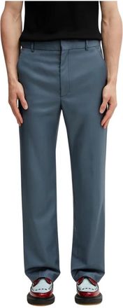 Kenzo Rechte Pantalon - Heren - Straight fit broeken - Grijs - XS - Wol - Broeken