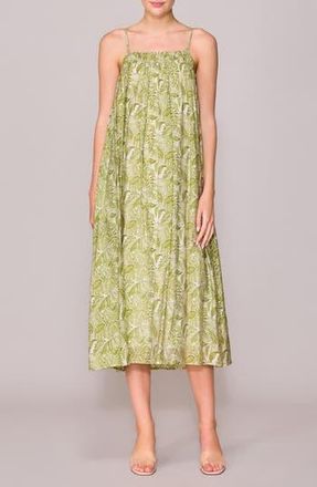 Melloday Strapless Organza Sundress in Green at Nordstrom Rack, Size X-Large