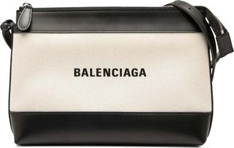 Balenciaga 2021 Canvas Navy crossbody bag - Wit