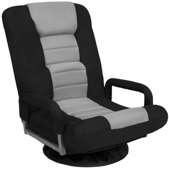 Best Choice Products 360-Degree Swivel Gaming Floor Chair w/ Armrest Handles, Foldable Adjustable Back