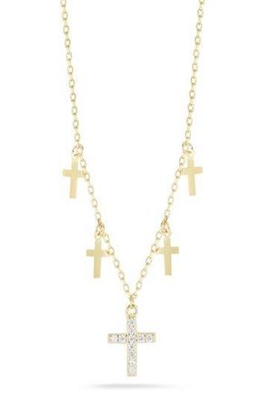 Glaze Jewelry Cross Charm Necklace in Gold at Nordstrom Rack