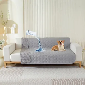 OEM Copridivano Impermeabile, Copridivano Letto Impermeabile Con Base Antiscivolo, Protezione Per Divano Per Cani E Gatti (grigio, 76x178 Cm)