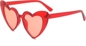 Generic Retro Heart Shaped Frame Sunglasses for Men and For Women, Outdoor Holiday Party Glasses (Color : A, Size : Medium) 2026