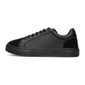 Antony Morato Schoenen, Heren, Zwart, 40 EU, Leer, Zwarte Leren Lage Sneakers