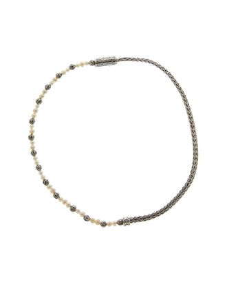 John Hardy Essentials Silver 3-3.5Mm Pearl Wrap Bracelet