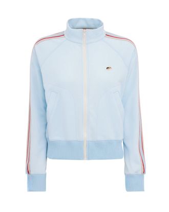 Fiorucci Cropped Light Blue Tracksuit Jacket with Angel Patch Detail