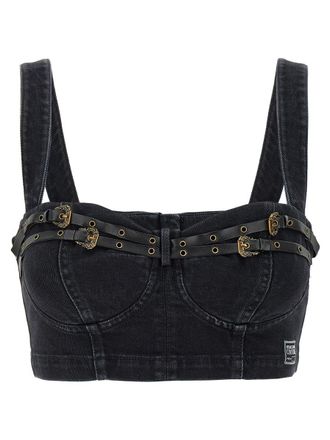 Versace Jeans Couture Denim Strap Top
