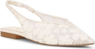 Jessica Simpson Mezzah Slingback Pointed Toe Flat in Bright White at Nordstrom, Size 7.5