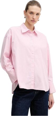 Barbour Overhemden, Dames, Roze, L, Katoen, Rosie Gestreept Shirt