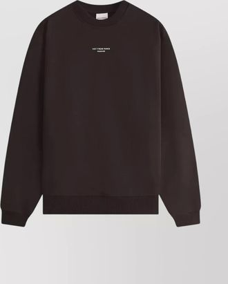 Drôle de Monsieur logo sweatshirt featuring ribbed cuffs and hem